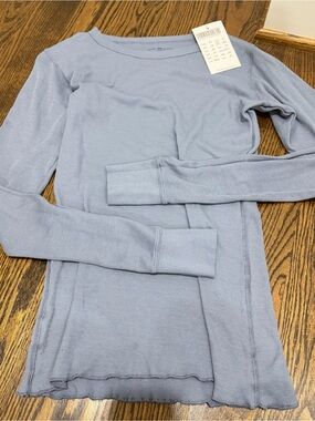 Light Blue Long Sleeve Thermal Top